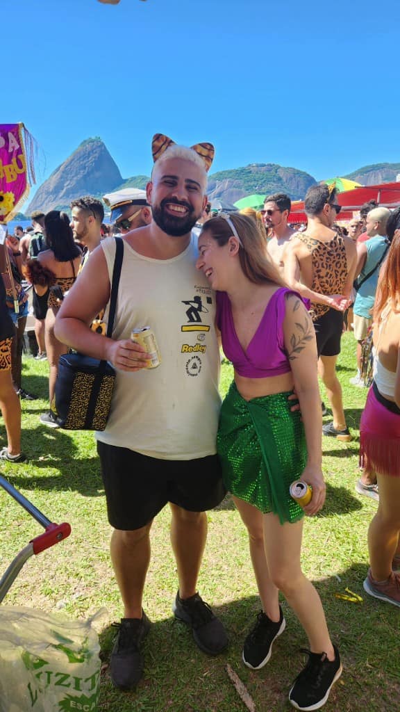 Mayra e Bruno no carnaval
